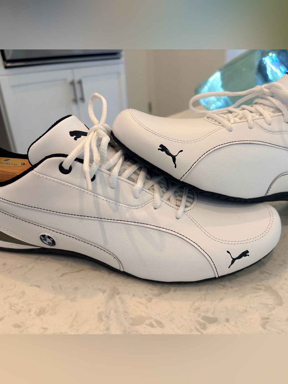PUMA BMW Motorsport Drift Cat 5 Men’s 13 White Leather Shoes NEW w/ Box